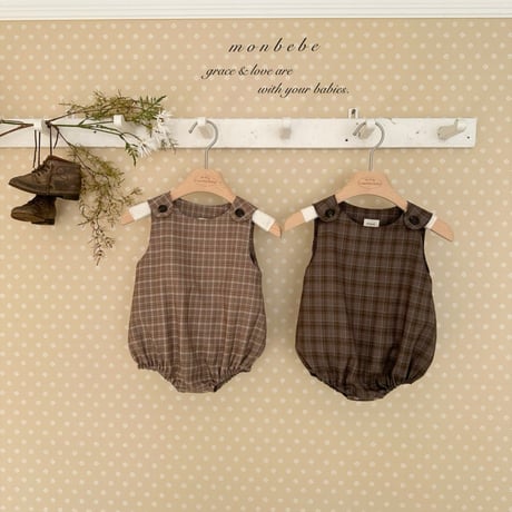 monbebe/8. romi check suit S(3-12M)-M(12-24M)