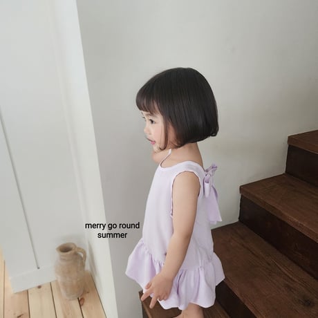 merrygoround/19. ribbon one-piece XS-2XL