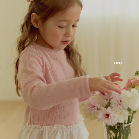ueo/54. joy lace fril T-shirt JS-JM