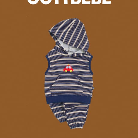 oottbebe/28. kids auto hood updown set XS(0-1Y)-XL(4-5Y)