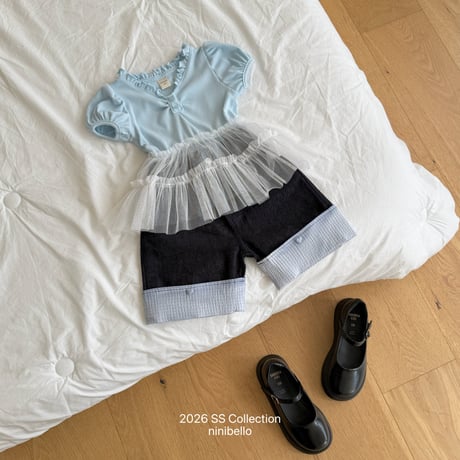 ninibello/47. shirring tutu T-shirt XS-XL