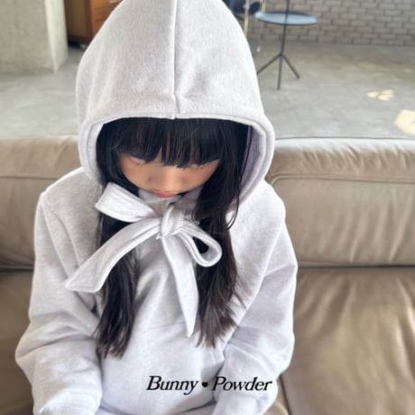 bunnypowder/125. ribbon hood man-to-man S-XL