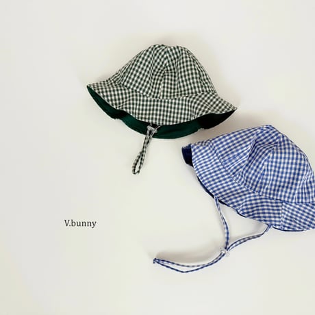 vbunny/50. both sides check hat FREE(48-52CM)