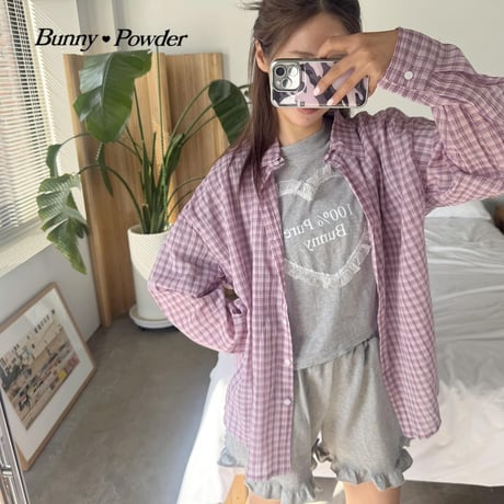 bunnypowder/81. milk check shirt ADULT