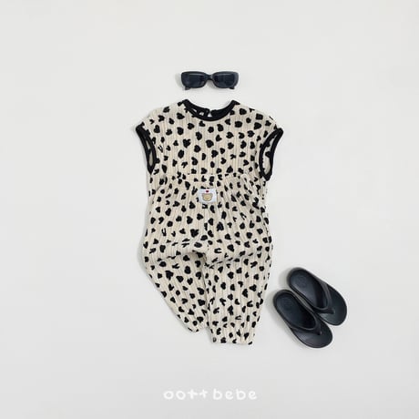 oottbebe/35. peuty leopard plitch ( kids ) updown set XS(1-2Y)-XL(6-7Y)