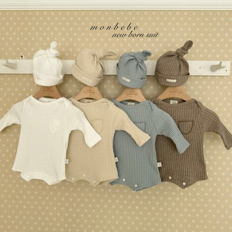 monbebe/33. leo suit ( beanie ) set NEWBORN(0-3M)-S(3-6M)