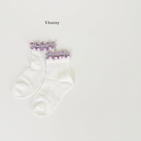 vbunny/76. raven fril socks set M(130-150)-XL(180-210)