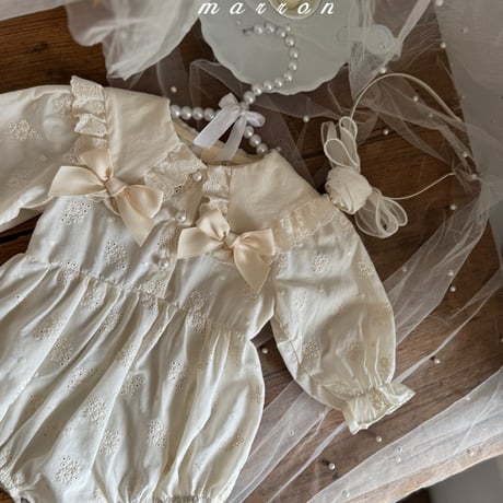 marron/14. peuty ribbon suit 6M-18M