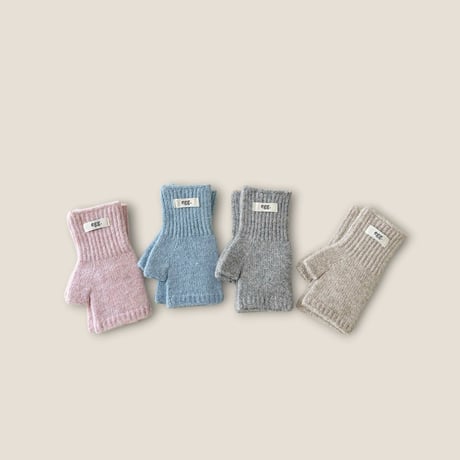 dudie/132. egg half gloves knit FREE