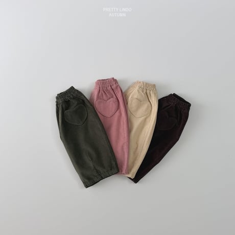 lindo/63. romantic heart ( corduroy ) pants XS-XL