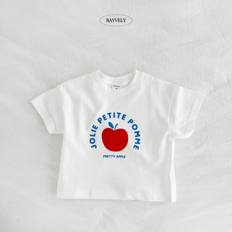 bayvely/19. apple half t T-shirt XS-XL