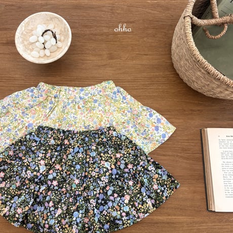ohho/20. floral shirring skirt S-2XL