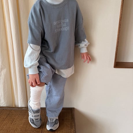 minibonbon/78. waffle half t T-shirt JS-JL
