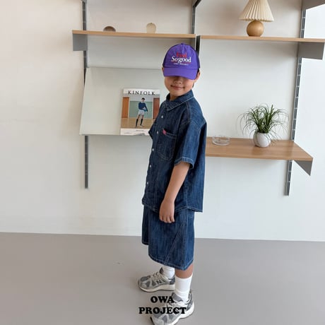 owa/46. 7bu linen denim pants JS-JL
