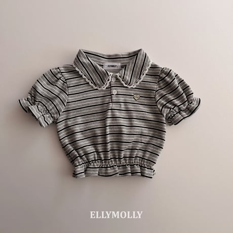ellymolly/144. Curling collar fril T-shirt 13-15