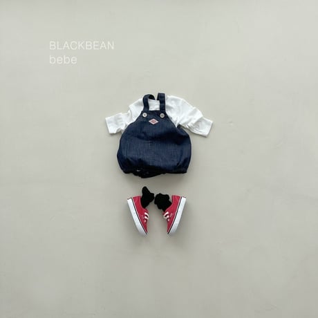 blackbean/15. flax overalls set S-M