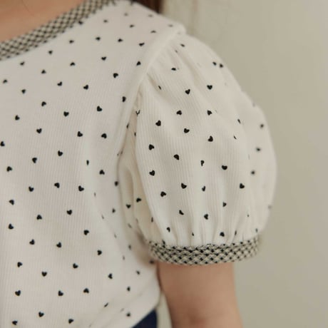 melikey/37. mini heart puff T-shirt XS-XL