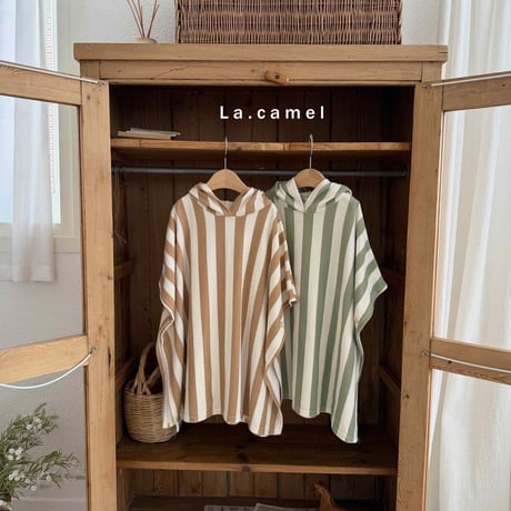 lacamel/33. stripe terry hood S-L