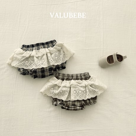 valubebe/17. check lace bloomer 6M-18M