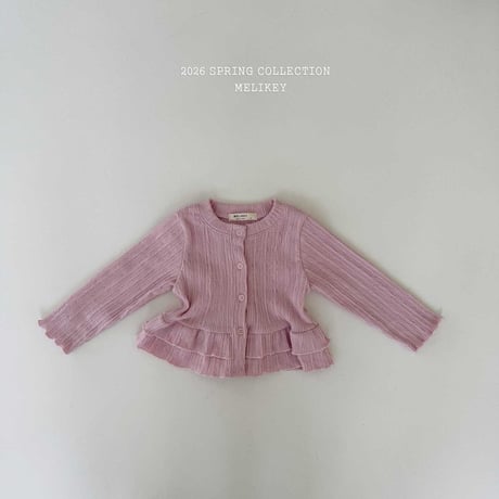 melikey/56. two two fril cardigan JS-JM