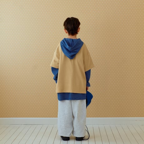 minimal/47. serve stripe hood T-shirt S-XL