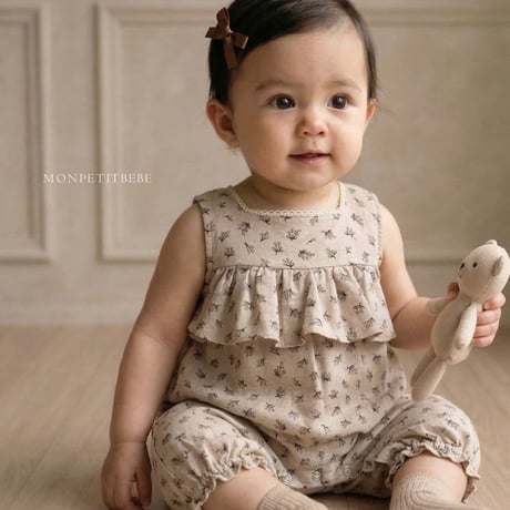 monpetitbebe/3. Rose Jumpsuit S(6M-12M)-M(12M-18M)