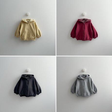 minirobe/24. Barrel hood zip-up S-XL