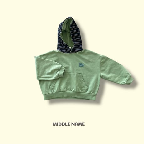 middlename/23. ss two color hood T-shirt JS-JM