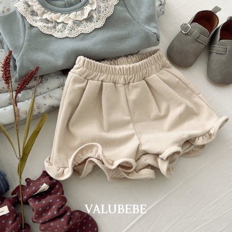 valubebe/64. corduroy fril half pants 6M-S