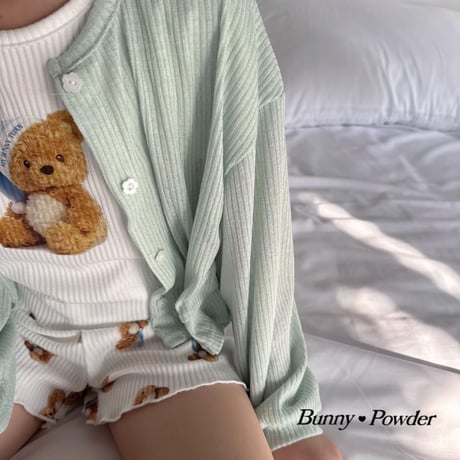 bunnypowder/194. flower button cardigan S-XL