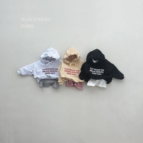 blackbean/21. play bebe hood T-shirt S-M