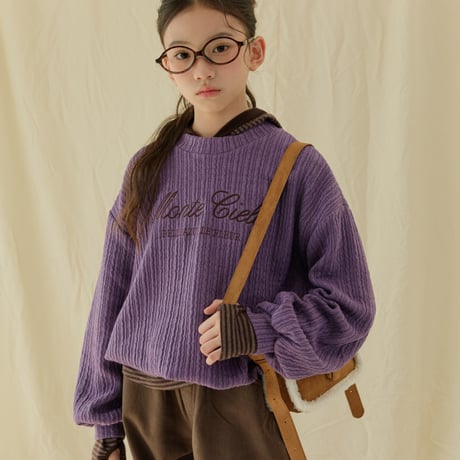 sm2/11. lettering embroidery knit man-to-man 9-17