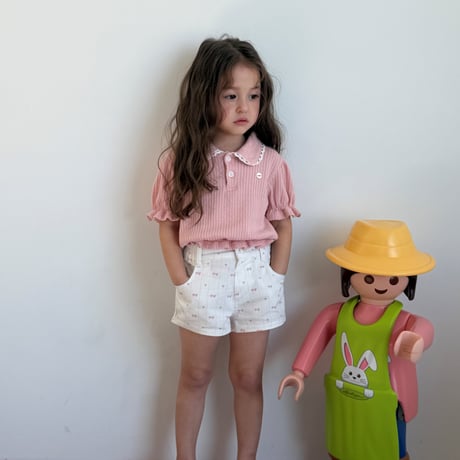 ellymolly/93. Rie puff collar T-shirt 13-15