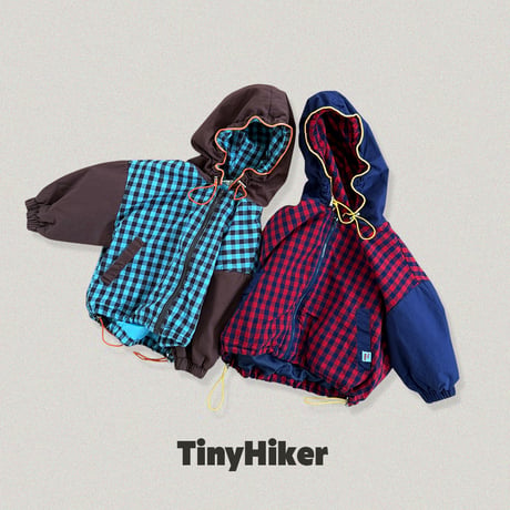 tinyhiker/19. check hoody jumper XS-XL