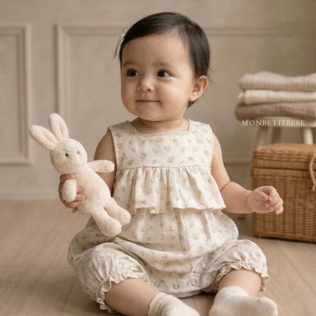 monpetitbebe/3. Rose Jumpsuit S(6M-12M)-M(12M-18M)