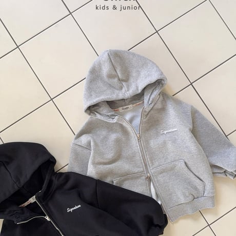owen/62. signiture two way hood zipup JS-JXL