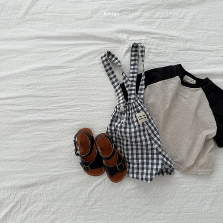 amigo/16. check overalls pants XS-XL