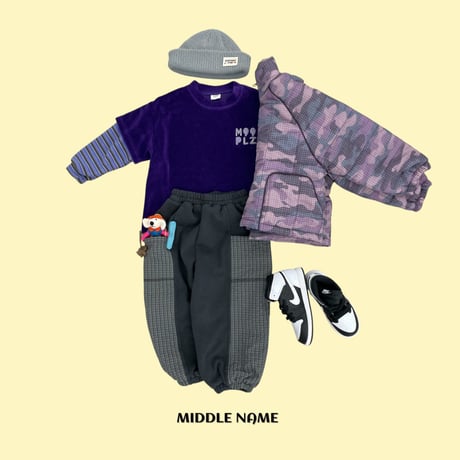 middlename/58. check two color jogger pants JS-JM