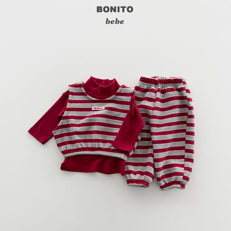 bonito/96. dangara vest updown set 6M-18M