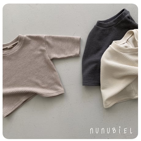 nunubiel/52. bebe Waffle t-shirts S-L