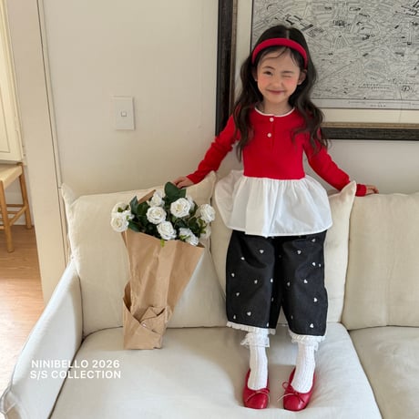 ninibello/95. heart cookie denim pants XS-XL