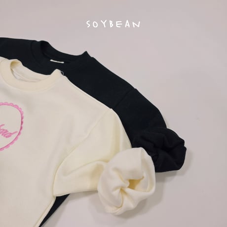 soybean/24. heart embroidery man-to-man JS-JM