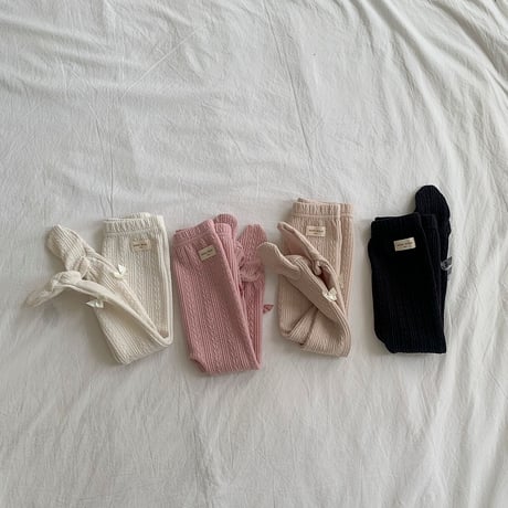 bebeholic/28. tonton ribbon yoobal leggings S(3-6M)-XL(18-24M)