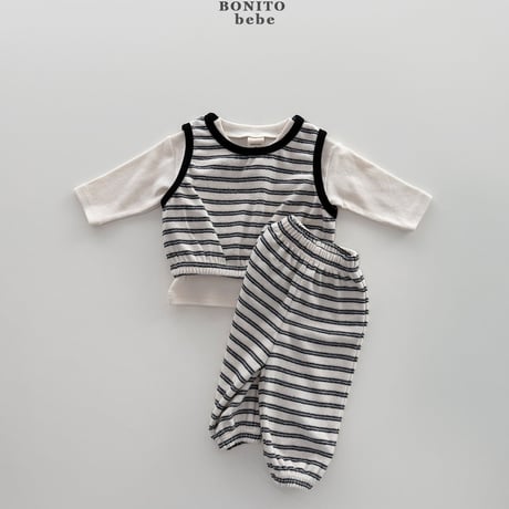 bonito/96. st terry updown set 6M-18M