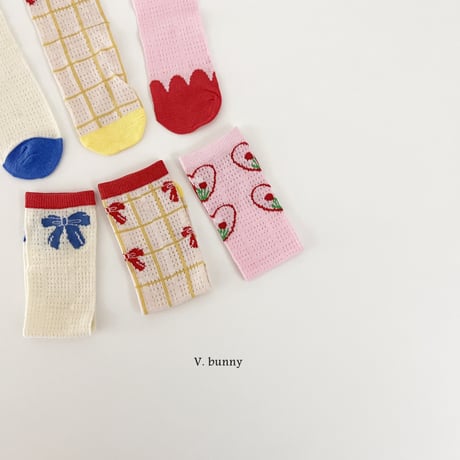 vbunny/28. ribbon socks set FREE(32CM)