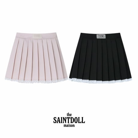 saintdoll/125. plit pleated skirt XL-JM
