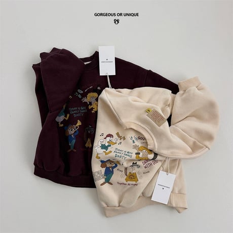 gou/79. go  you cartoon man-to-man XS(2-3Y)-XL(6-7Y)