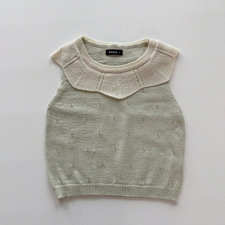 aosta/23. Knit Frill T S(1-2Y)-L(3-5Y)