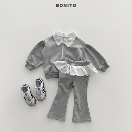 bonito/117. shirring collar zipup set JS-JM