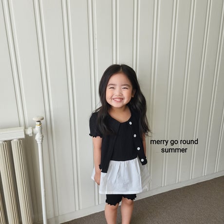 merrygoround/36. half t 3 set cardigan XS-2XL